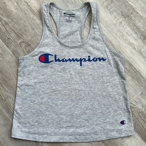 Champion women’s tank gray summer spring exercise workout XS